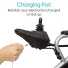 Vive Health Compact Folding Power Wheelchair Charging Port View