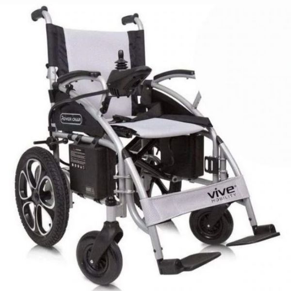 Vive Health Compact Folding Power Wheelchair Front Side View