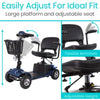 Vive Health Series A Deluxe Travel Mobility Scooter Easily Adjust For Ideal Fit