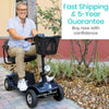 Vive Health Series A Deluxe Travel Mobility Scooter Fast Charging And 5 Years Warranty