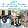Vive Health Series A Deluxe Travel Mobility Scooter Safely Navigate Any Terrain
