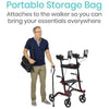 Vive Health Upright Rollator Walker Red Portable Storage Bag View