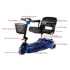 Zip&#39;r 3 Travel Mobility Scooter Blue Features View