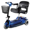 Zip&#39;r 3 Travel Mobility Scooter Blue Front Side View