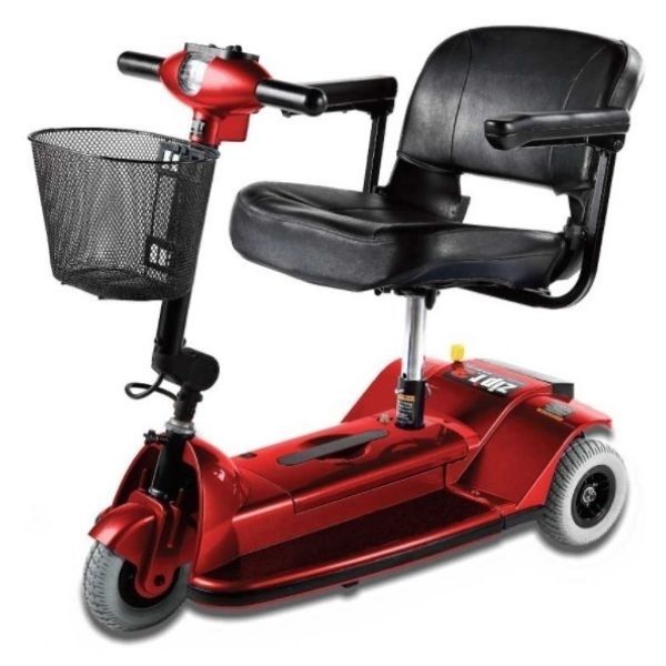 Zip'r 3 Travel Mobility Scooter Red Front Side View