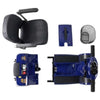 Zip’r 4 Wheel Travel Mobility Scooter Blue Disassembled View
