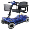 Zip’r 4 Wheel Travel Mobility Scooter Blue Front Side View