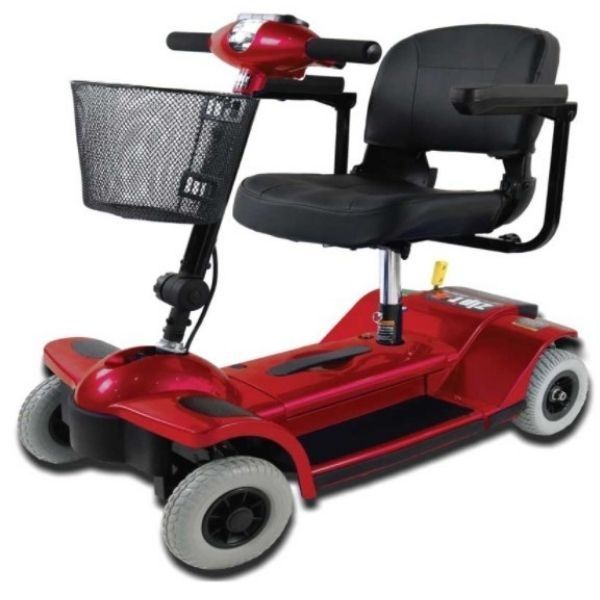Zip’r 4 Xtra Mobility Scooter Red Front Side View