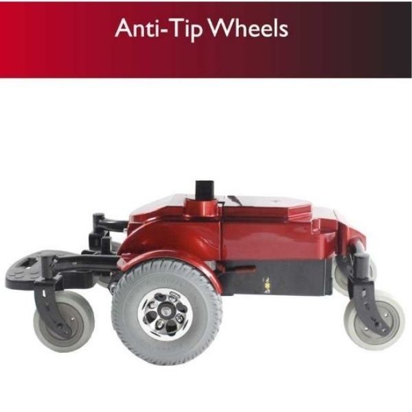 Zip’r Mantis Power Electric Wheelchair Anti -Tip View