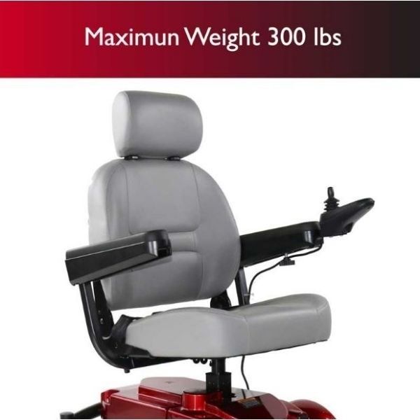 Zip’r Mantis Power Electric Wheelchair Captain Seat View