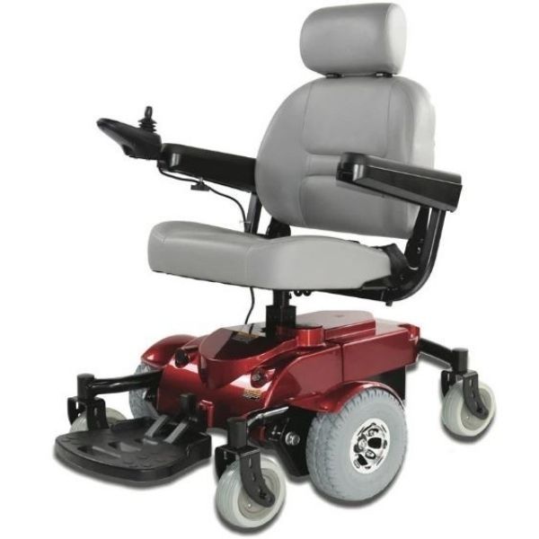 Zip’r Mantis Power Electric Wheelchair Red Front View