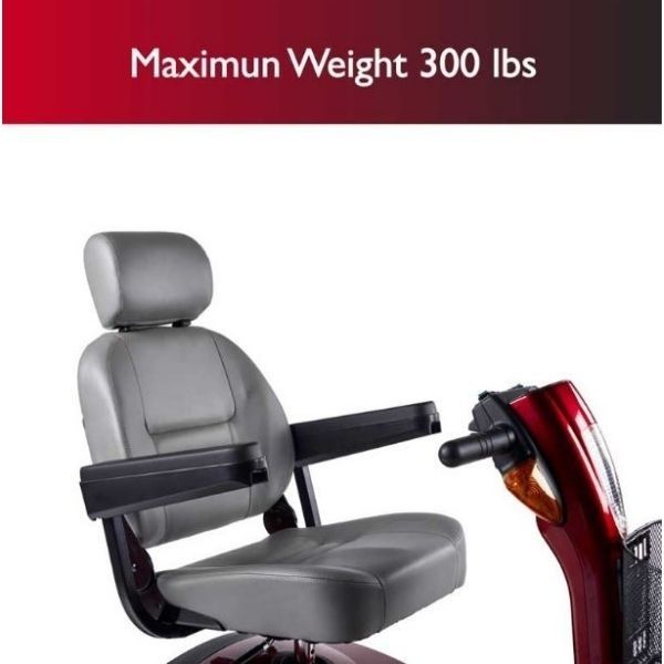 Zip&#39;r Mobility Breeze 3 Mobility Scooter Red Captain Seat View