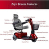 Zip&#39;r Mobility Breeze 3 Mobility Scooter Red Features View