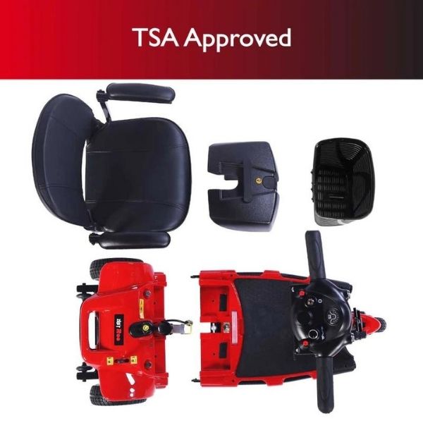 Zip&#39;r Roo 3-Wheel Mobility Scooter Red Front View