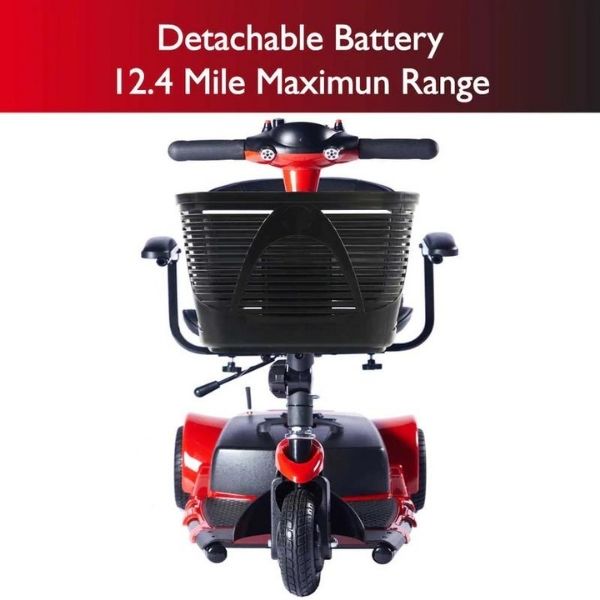 Zip&#39;r Roo 3-Wheel Mobility Scooter Red Front View