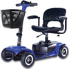 Zip&#39;r Roo 4 Wheel Mobility Travel Scooter Blue Front Side View