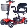 Zip&#39;r Roo 4 Wheel Mobility Travel Scooter Red Front Side View