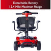 Zip&#39;r Roo 4 Wheel Mobility Travel Scooter Red Maximun Range View