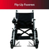 Zip&#39;r Transport Lite Folding Electric Wheelchair Flip-up Footrest View