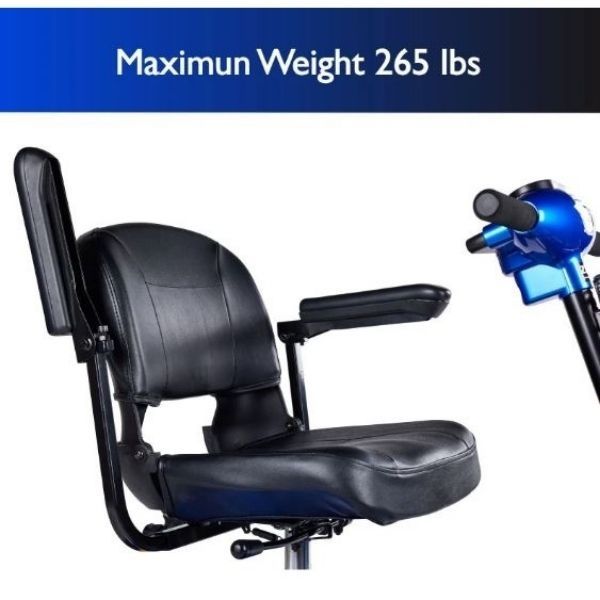 Zip&#39;r Xtra 3-Wheel Travel Mobility Scooter Armrest View