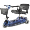 Zip&#39;r Xtra 3-Wheel Travel Mobility Scooter Blue Front Side View