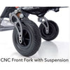 iLiving ILG-255 Folding Power Wheel Chair CNC Front Fork with Suspension View