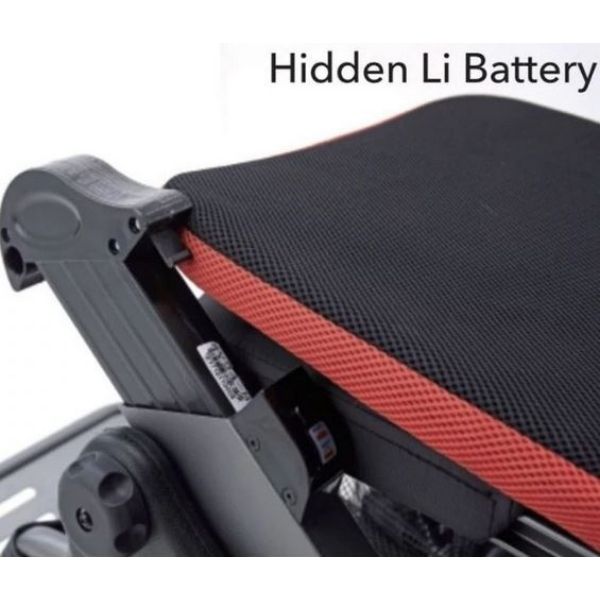 iLiving ILG-255 Folding Power Wheel Chair Hidden Li Battery View