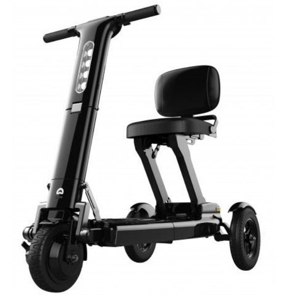 iLiving V3 Foldable Electric Mobility Scooter Black Front Left Side View